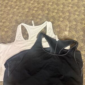 Fabletics Black and White Tank Tops